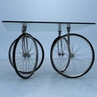 copy of Fontana Arte Table with Wheels Decorative Rectangular