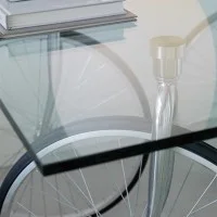 copy of Fontana Arte Table with Wheels Decorative Rectangular