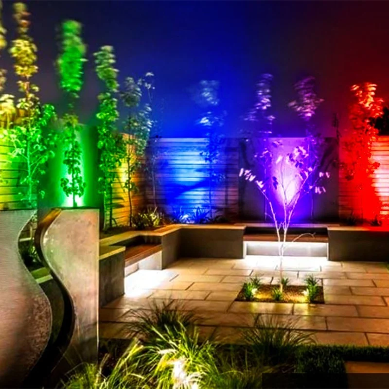 Großcat COB Faretti da Giardino con alimentatore, bianco caldo 3000K 4-in-1 Kit Luci per Giardino 12V con Spina IP65 per esterni Terrazza, vialetto da alberi, prato, vialetto d'ingresso