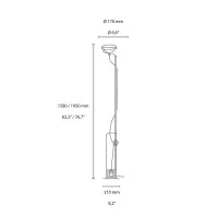 Flos Toio Red Floor Lamp Dimmable USA 110V Castiglioni 1962 Flos Toio Red Floor Lamp Dimmable USA 110V Castiglioni 1962