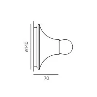 Artemide Teti Ceiling or Wall Lamp Applique White A048120