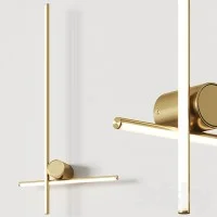 Flos Coordinates Wall Lamp In Aluminum Champagne Color Anodized