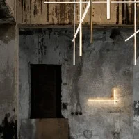 Flos Coordinates Wall Lamp In Aluminum Champagne Color Anodized