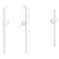 Flos Coordinates Wall Lamp In Aluminum Champagne Color Anodized