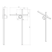 Flos Coordinates Wall Lamp In Aluminum Champagne Color Anodized