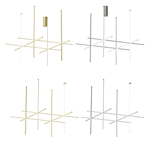 Flos COORDINATES C4 LONG Dimmable LED Ceiling Lamp Champagne