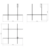 Flos COORDINATES C4 LONG Dimmable LED Ceiling Lamp Champagne