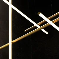 Flos COORDINATES C4 LONG Dimmable LED Ceiling Lamp Champagne