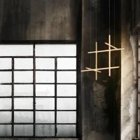 Flos COORDINATES S3 Dimmable Suspension LED Champagne