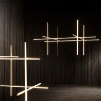 Flos COORDINATES S4 Dimmable Suspension LED Champagne