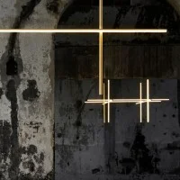 Flos COORDINATES S4 Dimmable Suspension LED Champagne