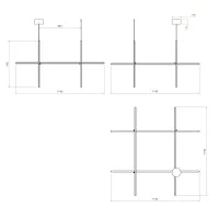 Flos COORDINATES S4 Dimmable Suspension LED Champagne