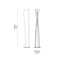 Artemide Cadmo Floor Lamp with Indirect and Diffused Dimmable