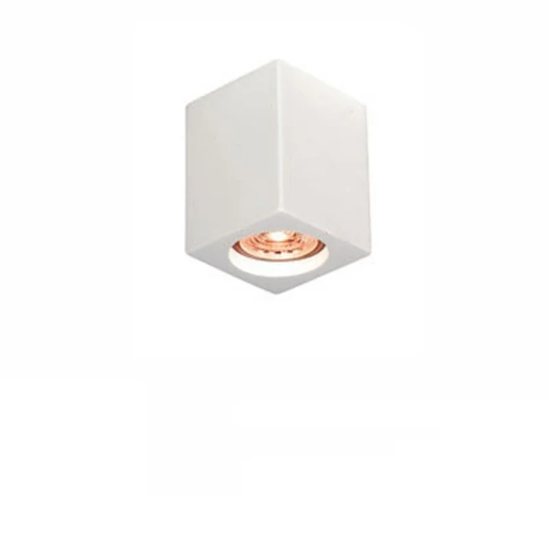 Molveno Lighting Neos Small Square Ceiling Lamp Plaster Molveno Lighting Neos Small Square Ceiling Lamp Plaster