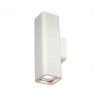 Molveno Lighting Pipe Square Applique Lampada da Parete Biemissione Gesso