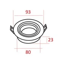 Molveno Lighting Maya LED Faretto Incasso Orientabile Alluminio