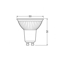 Osram Parathom LED bulb GU10 PAR16 8.3W-80W 2700K 550lm Dimmable
