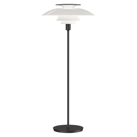 Louis Poulsen PH 80 Glass Floor Lamp Opal White With Red