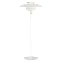 Louis Poulsen PH 80 Glass Floor Lamp Opal White With Red Louis Poulsen PH 80 Glass Floor Lamp Opal White With Red