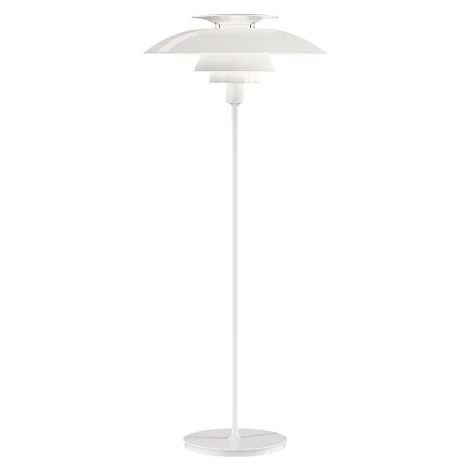 Louis Poulsen PH 80 Glass Floor Lamp Opal White With Red