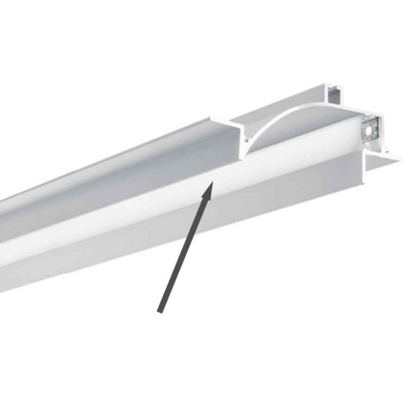 Logica Wall opal diffuser for Recessed Curved Profile 2 meters