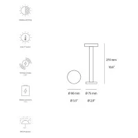 Logica ZEN Lampada LED da Tavolo Wireless Ricaricabile a