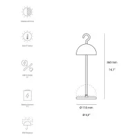 Logica IOTA Wireless Rechargeable Table or Suspension LED Lamp Logica IOTA Wireless Rechargeable Table or Suspension LED Lamp