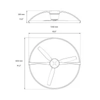 Mantra Nepal Ceiling Light with Fan Dimmable LED with Remote