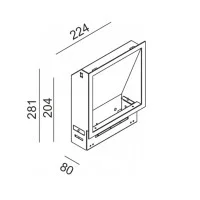 Lucifero's Window Frame 224 Lampada LED da Incasso a Parete con