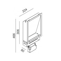 Lucifero's Window Frame 306 Lampada LED da Incasso a Parete con