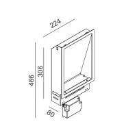 Lucifero's Window Frame 306 Lampada LED da Incasso a Parete con