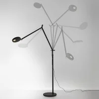 Artemide Demetra Reading Floor Lampada LED da Terra Grigio