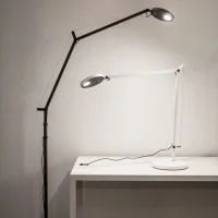 Artemide Demetra Reading Floor Lampada LED da Terra Grigio