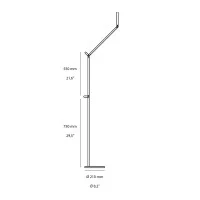 Artemide Demetra Reading Floor Lampada LED da Terra Grigio