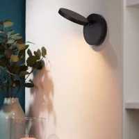 Artemide Demetra Faretto LED Wall Lamp with Switch Matt Black