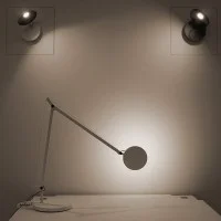 Artemide Demetra Faretto LED Wall Lamp with Switch Matt Black