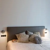 Artemide Demetra Faretto LED Wall Lamp with Switch Matt Black