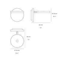 Artemide Demetra Faretto LED Wall Lamp with Switch White By