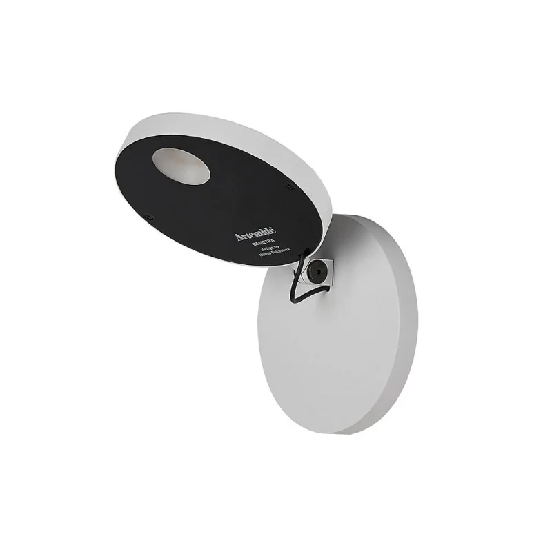 Artemide Demetra Faretto LED Wall Lamp with Switch White By Artemide Demetra Faretto LED Wall Lamp with Switch White By