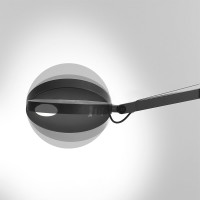 Artemide Demetra LED Wall Lamp Dimmable Grey Anthracite By