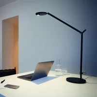 Artemide Demetra LED Table Lamp Dimmable Gray Anthracite By