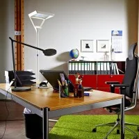 Artemide Demetra LED Table Lamp Dimmable Gray Anthracite By