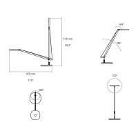 Artemide Demetra Micro LED Table Lamp Black Matt