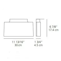 Artemide Surf Applique Lampada da Parete Bianco By Neil Poulton