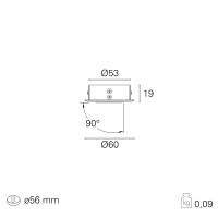 PAN Pill Mini recessed spotlight 2,5W LED adjustable IP40