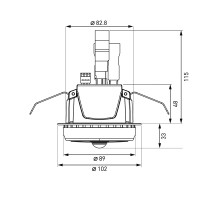 Helvar OB-1101 iDim Orbit rilevatore di movimento singolo