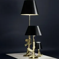 Flos Guns Bedside Gun Table Lamp Shiny Gold 18K By Philippe Starck 2005 Flos - 23