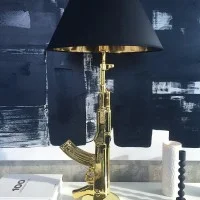 Flos Guns Table Gun Lamp Shiny Gold by Philippe Strack 2005 Flos - 15