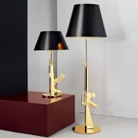 Flos Guns Table Gun Lamp Shiny Gold by Philippe Strack 2005 Flos - 19