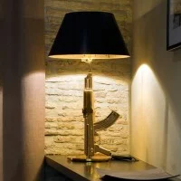 Flos Guns Table Gun Lamp Shiny Gold by Philippe Strack 2005 Flos - 10